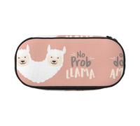 FEYUNYAN Large Capacity Pencil Case Aesthetic, Spill-Proof Canvas Pencil Pouch with Zipper, Cute Llama Pencil Case for Women & Men, Lightweight Portable Stationery Pencil Bag for Students & Travel