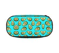 FEYUNYAN Large Capacity Pencil Case Aesthetic Spill-Proof Canvas Pencil Pouch With Zipper Fresh Tropical Fruit Avocado Pencil Case For Women Men Lightweight Portable Stationery Bag For Students Travel
