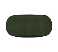 FEYUNYAN Large Capacity Pencil Case Aesthetic Spill-Proof Canvas Pencil Pouch with Zipper Hunter Green Floral Petals Pencil Case for Women Men Lightweight Portable Stationery Bag for Students Travel