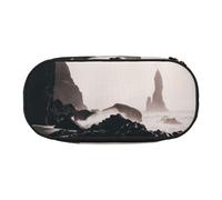 FEYUNYAN Large Capacity Pencil Case Aesthetic, Spill-Proof Canvas Pencil Pouch with Zipper, Iceland Pencil Case for Women & Men, Lightweight Portable Stationery Pencil Bag for Students & Travel
