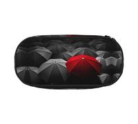FEYUNYAN Large Capacity Pencil Case Aesthetic Spill-Proof Canvas Pencil Pouch With Zipper Sadness Stormy Day Umbrellas Pencil Case For Women Men Lightweight Portable Stationery Bag For Students Travel