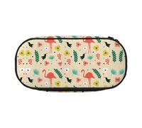 FEYUNYAN Large Capacity Pencil Case Aesthetic, Spill-Proof Canvas Pencil Pouch With Zipper, Tropical Pattern Pencil Case For Women Men, Lightweight Portable Stationery Pencil Bag For Students & Travel