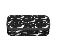 FEYUNYAN Large Capacity Pencil Case for School, Office Supplies, Halloween Flying Bats, Multi-Layer Organization Travel Toiletry Bag, Durable Oxford Fabric Zippered Pencil Box for Students, Artists