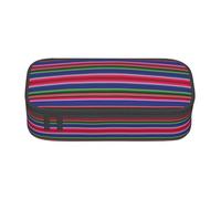 FEYUNYAN Large Capacity Pencil Case for School, Office Supplies, Striped Designs, Multi-Layer Organization Travel Toiletry Bag, Durable Oxford Fabric Zippered Pencil Box for Students, Artists