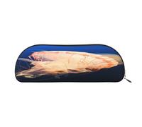 FEYUNYAN Large Capacity Pencil Case for School & Travel, 3D Jellyfish Pen Pouch, Leather Semi-Circle Organizer for Boys Girls Teens Students, Stationery Organizer Office Makeup Bag for Women Men