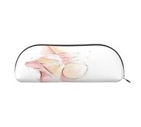 FEYUNYAN Large Capacity Pencil Case for School & Travel, Ballet Shoes Pen Pouch, Leather Semi-Circle Organizer for Boys Girls Teens Students, Stationery Organizer Office Makeup Bag for Women Men