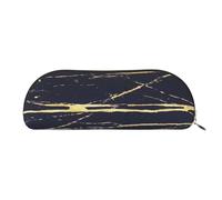 FEYUNYAN Large Capacity Pencil Case for School & Travel, Marble Pen Pouch, Leather Semi-Circle Organizer for Boys Girls Teens Students, Stationery Organizer Office Makeup Bag for Women Men