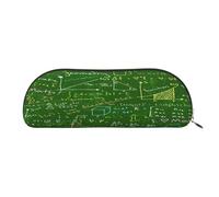 FEYUNYAN Large Capacity Pencil Case for School & Travel, Math Question Pen Pouch, Leather Semi-Circle Organizer for Boys Girls Teens Students, Stationery Organizer Office Makeup Bag for Women Men