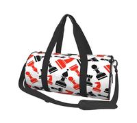 FEYUNYAN Large Capacity Round Duffel Bag, Chess Pattern, Spacious Travel Tote with Adjustable Strap, Water-Resistant Gym Bag for Sports, Beach, Weekend Trips