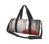 FEYUNYAN Large Capacity Round Duffel Bag, Flower Red Dahlia, Spacious Travel Tote with Adjustable Strap, Water-Resistant Gym Bag for Sports, Beach, Weekend Trips