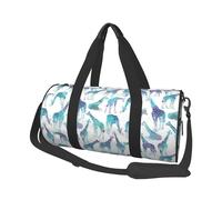 FEYUNYAN Large Capacity Round Duffel Bag, Giraffe Pattern, Spacious Travel Tote with Adjustable Strap, Water-Resistant Gym Bag for Sports, Beach, Weekend Trips