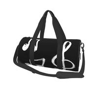 FEYUNYAN Large Capacity Round Duffel Bag, Music Notes, Spacious Travel Tote with Adjustable Strap, Water-Resistant Gym Bag for Sports, Beach, Weekend Trips