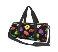 FEYUNYAN Large Capacity Round Duffel Bag, Ring Bread Jam, Spacious Travel Tote with Adjustable Strap, Water-Resistant Gym Bag for Sports, Beach, Weekend Trips