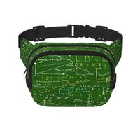 FEYUNYAN Large Square Waist Pack, Double-Layer Crossbody Fanny Pack, Water-Resistant Twill Bag with Adjustable Belt & Anti-Theft Pocket for Hiking, Cycling, Math question, 23x16cm
