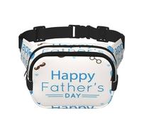 FEYUNYAN Large Square Waist Pack, Double-Layer Crossbody Fanny Pack, Water-Resistant Twill Bag with Adjustable Belt & Anti-Theft Pocket for Hiking, Cycling, Fathers Day Love Dad, 23x16cm