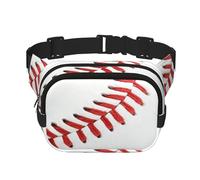 FEYUNYAN Large Square Waist Pack, Double-Layer Crossbody Fanny Pack, Water-Resistant Twill Bag with Adjustable Belt & Anti-Theft Pocket for Hiking, Cycling, Baseball Lace Close Up, 23x16cm