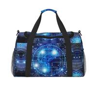 FEYUNYAN Large Tote Bag with Adjustable Strap Water-Resistant Travel Duffel | Artificial Intelligence Brain, Heavy-Duty Twill Crossbody Bag For Gym, Weekend Trips & Outdoor Sports, With Anti-Slip Handles