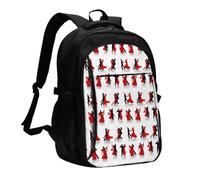 FEYUNYAN Large USB Charging Travel Backpack, 40L Anti-Theft Laptop Backpack for Men & Women, Ballroom Dance Multi-Pocket Hiking Pack, Water-Resistant School Bag for Work, Hiking & Camping