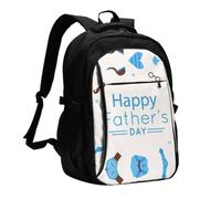 FEYUNYAN Large USB Charging Travel Backpack, 40L Anti-Theft Laptop Backpack for Men & Women, Fathers Day Love Dad Multi-Pocket Hiking Pack, Water-Resistant School Bag for Work, Hiking & Camping
