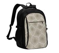 FEYUNYAN Large USB Charging Travel Backpack, 40L Anti-Theft Laptop Backpack for Men & Women, Petoskey Stone Multi-Pocket Hiking Pack, Water-Resistant School Bag for Work, Hiking & Camping