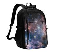 FEYUNYAN Large USB Charging Travel Backpack, 40L Anti-Theft Laptop Backpack for Men & Women, Universe Milky Way Galaxy Multi-Pocket Hiking Pack, Water-Resistant School Bag for Work, Hiking & Camping