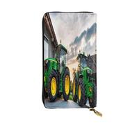 FEYUNYAN Leather Long Clutch Wallet for Women, Large Capacity ID Card Organizer with Zipper Pocket, Agricultural Machinery Women Purse, Long Wallet Clutch for Ladies (Travel, Office, Everyday Use)