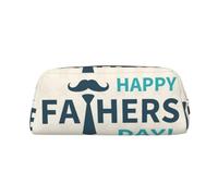 FEYUNYAN Leather Pencil Case Organizer, Premium PVC Cosmetic Bag 8x5.5x20.5cm, Happy Fathers Day Pencil Pouch, Waterproof Makeup Travel Pouch with Anti-Scratch Padding for School, Office, Travel