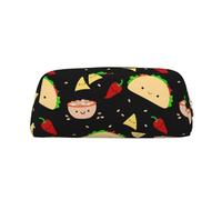 FEYUNYAN Leather Pencil Case Organizer, Premium PVC Cosmetic Bag 8x5.5x20.5cm, Tuesday Party Pencil Pouch, Waterproof Makeup Travel Pouch with Anti-Scratch Padding for School, Office, Travel