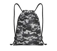 FEYUNYAN Lightweight Drawstring Gym Backpack, Abstract Camouflage Drawstring Bags, Water-Resistant Sports Duffle Bag, Foldable Yoga Bag With Adjustable Straps For Fitness/Travel, 50x42 Cm