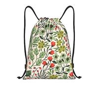 FEYUNYAN Lightweight Drawstring Gym Backpack, Beautiful Flowers Drawstring Bags, Water-Resistant Sports Duffle Bag, Foldable Yoga Bag With Adjustable Straps For Fitness/Travel, 50x42 Cm