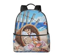 FEYUNYAN Lightweight Laptop Backpack For Work Travel, Beach Flying Seagull, Durable Casual Bookbag With Ergonomic Air Mesh Back, Spacious School Backpack For College, Business, Hiking & Weekend Trips