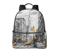 FEYUNYAN Lightweight Laptop Backpack For Work Travel, Love From New York, Durable Casual Bookbag With Ergonomic Air Mesh Back, Spacious School Backpack For College, Business, Hiking & Weekend Trips