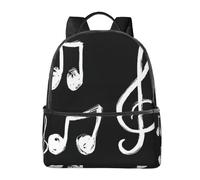 FEYUNYAN Lightweight Laptop Backpack For Work Travel, Music Notes, Durable Casual Bookbag With Ergonomic Air Mesh Back, Spacious School Backpack For College, Business, Hiking & Weekend Trips