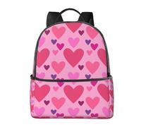 FEYUNYAN Lightweight Laptop Backpack For Work Travel, Pink Love Shape, Durable Casual Bookbag With Ergonomic Air Mesh Back, Spacious School Backpack For College, Business, Hiking & Weekend Trips