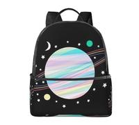 FEYUNYAN Lightweight Laptop Backpack For Work Travel, Planet Pattern, Durable Casual Bookbag With Ergonomic Air Mesh Back, Spacious School Backpack For College, Business, Hiking & Weekend Trips