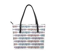 FEYUNYAN Luxury Waterproof Tote Bag for Women, Monorail Train Handbag, Large Capacity PU Shoulder Bag, Lightweight Work Bag for Office, School, Travel & Party