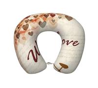 FEYUNYAN Memory Foam U-Shaped Pillow For Travel, Office & Car, Bicycle Heart Tree Romantic, Lightweight Comfort, Ergonomic Support Neck Pillow For Airplane Sleep & Home Use