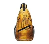 FEYUNYAN Men'S Chest Bag, Egypt Hieroglyphics, Lightweight Durable Sling Backpack For Daily Commute, Travel, Work & School, Crossbody Messenger Bag, Adjustable Strap Unisex Chest Pack For Gym, Hiking