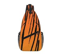 FEYUNYAN Men'S Chest Bag, Tiger Stripe, Lightweight Durable Sling Backpack For Daily Commute, Travel, Work & School, Crossbody Messenger Bag, Adjustable Strap Unisex Chest Pack For Gym, Hiking