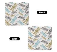 FEYUNYAN Portable Pocket Makeup Mirrors For Purse, Simple Dragonfly, Compact Travel Mirror For Women, Girls, Folding Small Vanity Mirrors, Dual-Sided Magnifying Cosmetic Mirror For Handbag, Square