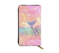 FEYUNYAN Premium Leather Long Clutch Wallet for Women, Large Capacity ID Card Organizer with Zipper Pocket, Mermaid Tail Women Purse, Long Wallet Clutch for Ladies (Travel, Office, Everyday Use)