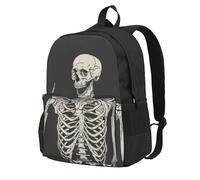 FEYUNYAN Skull Large Capacity Backpack, Durable Travel Hiking Backpack with Laptop Compartment & Ventilated Straps, Water-Resistant Daypack for School, Outdoor, Gym Unisex