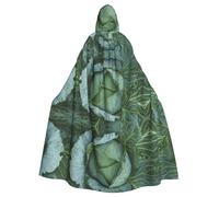 FEYUNYAN Spooky Halloween Cloak For Adults, Bright Cabbage Hooded cape, Gothic Witch Vampire Cape Hooded Robe, Adjustable Drawstring Costume Cloak For Halloween Party Cosplay