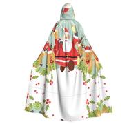 FEYUNYAN Spooky Halloween Cloak For Adults, Christmas Santa Claus Hooded cape, Gothic Witch Vampire Cape Hooded Robe, Adjustable Drawstring Costume Cloak For Halloween Party Cosplay
