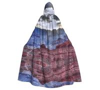 FEYUNYAN Spooky Halloween Cloak For Adults, Grand Canyon Hooded cape, Gothic Witch Vampire Cape Hooded Robe, Adjustable Drawstring Costume Cloak For Halloween Party Cosplay