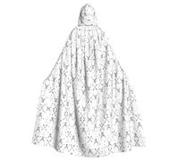 FEYUNYAN Spooky Halloween Cloak For Adults, Hunting Arrows Triangles Deer Hooded cape, Gothic Witch Vampire Cape Hooded Robe, Adjustable Drawstring Costume Cloak For Halloween Party Cosplay