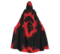 FEYUNYAN Spooky Halloween Cloak For Adults, Spartan Warrior Helmet Hooded cape, Gothic Witch Vampire Cape Hooded Robe, Adjustable Drawstring Costume Cloak For Halloween Party Cosplay