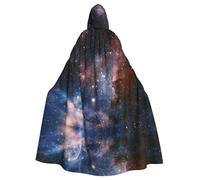 FEYUNYAN Spooky Halloween Cloak For Adults, Universe Milky Way Galaxy Hooded cape, Gothic Witch Vampire Cape Hooded Robe, Adjustable Drawstring Costume Cloak For Halloween Party Cosplay