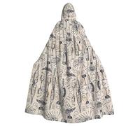 FEYUNYAN Spooky Halloween Cloak For Adults, Wine Winery Grape Field Hooded cape, Gothic Witch Vampire Cape Hooded Robe, Adjustable Drawstring Costume Cloak For Halloween Party Cosplay