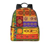 FEYUNYAN Stylish Lightweight Backpack for Women & Men, African National Patterns School Bag, Water-Resistant Polyester Daypack with Padded Laptop Sleeve, Unisex Laptop Bag for Travel College Hiking